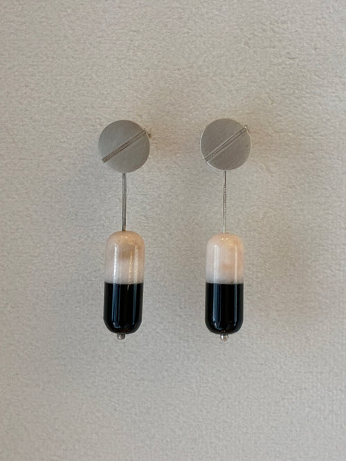 2 in 1 Marble Capsule Earrings | Elio
